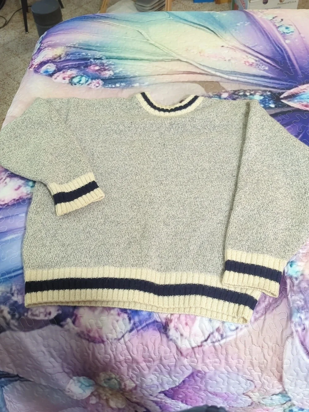 Boathouse Row Wool Sweater Size Large | Cozy Heavy Knit Cabin Cottagecore - Picture 16 of 16
